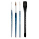 Silver Brush Limited Jt9911S Johnny Thomas 4Pc Essential Watercolor Brush Set Soft Natural And Synthetic Mixed Blend Fine Point Fibers Professional Artist Brushes Short Handle