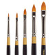 Kingart Premium 5 Pc Original Gold 9515 Series Pointed Filbert Artist Brush Set Synthetic Golden Taklon Hair For Acrylic Oil Watercolor And Gouache Paint Short Handle 5 Sizes 0 2 4 6 8