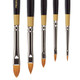 Kingart Premium 5 Pc Original Gold 9515 Series Pointed Filbert Artist Brush Set Synthetic Golden Taklon Hair For Acrylic Oil Watercolor And Gouache Paint Short Handle 5 Sizes 0 2 4 6 8