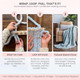 Looma 46 Wooden Loom Frame For Diy Throw Blankets Chunky Knit Blanket Kit Adjustable Size Hand Knitting Kit No Needles Required BeginnerFriendly Yarn Craft For Home Decor and Stress Relief