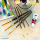 Royal and Langnickel Royal Zip N Close Gold Taklon Round 6Piece Brush Set