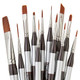 Kingart 1070B Premium 12 Pc Precision Acrylic Artist Paint Brushes Short Comfort Handle Synthetic Taklon Hair For Acrylic Oil Watercolor And Gouache Paints Set Of 12