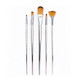 Royal and Langnickel Zen 5Pc Long Handle Brush Set Includes Filbert Fan and Bright Brushes