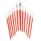 Kingart 22312 All Purpose 12 Pc White Nylon Art Craft and Hobby Brush Set Assorted Sizes Round Flat Paintbrushes Short Handle Use With Oil Acrylic Watercolor Paint