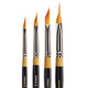 Kingart Premium 4 Pc Original Gold 9900 Series Miracle Wedge Artist Brush Set Synthetic Golden Taklon Hair For Acrylic Oil Watercolor And Gouache Paint Short Handle 4 Sizes 6 8 10 12