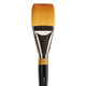 Kingart Premium Original Gold 95502 Wash/Glaze Series Artist Brush Golden Taklon Synthetic Hair Short Handle For Acrylic Watercolor Oil And Gouache Painting Size 2