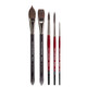 Kingart EquinoxSynthetic SquirrelSet Of 7 Paint Brush Set Brown/Red/Black/Silver 1060A