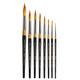 Kingart Original Gold 9020 Ultra Round Series Premium Golden Taklon Multimedia Artist Brushes Set Of 8 Sizes Sizes 2 4 6 8 10 12 14 16