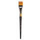 Kingart Premium Original Gold 9120 Series Rake Brush Set Synthetic Golden Taklon Hair For Acrylic Watercolor and Oil Short Handle 5 Sizes 1/8 1/4 1/2 3/4 1
