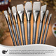 Silver Brush Limited 1500S10 Silverwhite Round Brush Watercolor Acrylics Gouache Or Oil Brush Short Handle Size 10