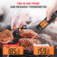 Temppro 2In1 Instant Read Thermometer For Cooking Infrared Thermometer With Meat Probe NonContact Laser Meat Thermometer For Griddle Grill Pizza Oven For Dad Him Husband Black