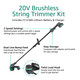 Amazon Brand - Denali by SKIL 20V Brushless 13-Inch String Trimmer Kit, Includes 4.0Ah Battery & Charger