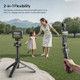 Ulanzi Mt90 Tripod Stand Vlog Handle Grip With Cka Quick Release W Ballhead W Cold Shoe Camera Desktop Mini Tripod For Gopro Insta360 Dji Osmo Pocket 3 4/Action 6 5Pro 4/360 Small Cameras