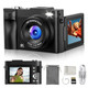 Roqioo Digital Camera 4K For Photography Vlogging 50Mp Cameras For Video 16X Zoom Photo Camera Gifts For Teens Ages 816 180 Flip Screen Compact C Mara Point And Shoot Digital Cameras For Youtube