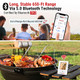 Temppro Thermopro Tp910 650Ft Bluetooth Meat Thermometer For Smokers Rechargeable Meat Thermometer For Grilling With 2 Probes Grill Bbq Thermometer With Smart Timer Alarm Cook Time Estimator