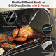Temppro Thermopro Tp910 650Ft Bluetooth Meat Thermometer For Smokers Rechargeable Meat Thermometer For Grilling With 2 Probes Grill Bbq Thermometer With Smart Timer Alarm Cook Time Estimator