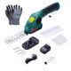 Dextra 8V Hedge Trimmer Cordless, 2 in 1 Handheld Electric Bush Shrub Trimmer with Battery and Charger, 45Min Fast Charger Grass Shears Cordless Mini Hedge Trimmer with Gloves for Yard,Garden