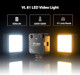 Ulanzi Vl81 Camera Phone Selfie Light With Clip and Cold Shoe 3200K5600K Cri95 3000Mah BiColor Portable Led Video Light For Iphone Cameras Selfie Vlog Filming Video Recording