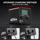 Ulanzi 40W Pro Portable Led Video Light With Dc Power Adapter 3400Mah BuildIn Battery Metal Mini Dual Color Temperature Cob Continuous Output Lighting Handheld Spotlight 2500K6500K For Video