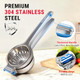 Temppro Lemon Lime Squeezer 304 Stainless Steel Hand Press Citrus Juicer With Grooved Bowl HeavyDuty Hinged Handle High Juice Yield Easy To Use and Dishwasher Safe Previously Thermopro