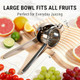 Temppro Lemon Lime Squeezer 304 Stainless Steel Hand Press Citrus Juicer With Grooved Bowl HeavyDuty Hinged Handle High Juice Yield Easy To Use and Dishwasher Safe Previously Thermopro