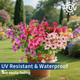 Wiipara 9 Bundles Artificial Flowers Outdoor Uv Resistant Fake Flowers No Fade Faux Plants Garden Porch Window Box Decorating Pink
