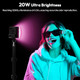 Ulanzi Le20 Rgb Video Light 20W Pocket Camera Light 25009000K Cri 95+ 20 Scene 360 Full Color Portable Photography Video Lighting Mini Led Fill Light For Youtube Tiktok 5000Mah Rechargeable