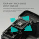 Tilta Foldable Arca Baseplate Black Vertical And Horizontal Configurations Single Unlock Button 90 Swivel Mount Weighs Only 245 Ozs And Support 66 Lbs TaFabB