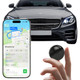 Skbenqk Gps Tracker For VehiclesMini Magnetic Gps Tracker For Vehicles Full Global Coverage No Subscription Or Sim Card Required Perfect For Cars Assets Pets Kids And Seniors Black Circle