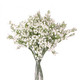 FlowMonth 5Pcs Artificial Flowers Fake Flowers Silk Plastic Artificial Gypsophila Realistic Flower Arrangements Wedding Decoration Table CenterpiecesWhite