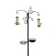 Rspb Wild Bird Feeders Hanging Station Premium Bird Feeder Hanger With Eight Hooks Standing Metal Pole For Gardens And Outdoor Use Includes Water Bowl And Feeding Tray Black 22M X 25Mm Rspb