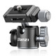 Ulanzi U80L Ball Head For 1/4 Tripod 360 Rotating Panoramic Camera Mount With Arca Quick Release Plate and Cold Shoe For Dslr Camcorder Monopod Slider
