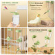 Septillar Bird Feeder Water Dispenser Set Automatic Cage Feeder With Perch For Parakeet Canary Cockatiel Finch Budgie Green