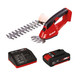 Einhell GE-CG Power X-Change 18-Volt Cordless Handheld 2-in-1 3.9-Inch Grass Shear and 7.9-Inch Hedge Trimmer, .3-Inch Cutting Thickness, w/ Metal Gear Box, Kit (w/ 2.0-Ah Battery + Fast Charger)