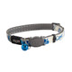 Rogz Glow In The Dark Reflective Cat Collar With Breakaway Clip And Removable Bell Fully Adjustable To Fit Most Breeds Blue Floral Cat Design