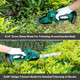 2-in-1Cordless Grass Shears, 21V Handheld Electric Mini Hedge Trimmer Cordless, 2000RPM Grass Trimmer Hedge Cutter Clippers with 1.5Ah Rechargeable Battery & Charger Included for Patio Lawn Garden