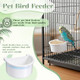 Qfwdfctrenz 6 Pcs Plastic Bird Food Feeder Bird Cage Feeder Hanging Feeding Bowl Seed Container White Food Dishes Bowl Birds Cage Accessories For Small Parakeet Pigeons Conures