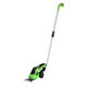 Evcitn Cordless Hedge Trimmer Electric Hand Held Grass Shear Shrubbery Clipper 7.2V Electric Grass Cutter with Rechargeable Battery and Charger Included for Garden and Lawn - Green（with Pole）