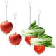 Wjiaaa 4Pcs Bird Cage Food Holder Stainless Steel Bird Feeder For Cage With Hook 22Cm/17Cm Parrot Fruit Skewers 2 Sizes Hanging Foraging Toy For Macaw Parakeet Parrot Budgie