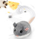 Migipaws Interactive Migimouse Cat Toy 360 Rolling and Spin With Mesh Plastic Tail For Indoor Cats Smart Motion Sensor Realistic Squeak Rechargeable Plush Kitten ToyGrey