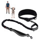 Tuff Pupper Heavy Duty Hands Dog Leash One Large Dog Up To 125 Lbs Comfortable Shock Absorbing Bungee Reflective Padded Handles Lumbar Waist Belt 2850 Walking Jogging Running Leash