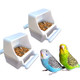 Yamibobo 2Pcs Bird Cage Feeder Removable Parret Hanging Seed Feeder Bird Dishes Cage Bowl For Cage Finch Cockatiel Conure Parakeet Lovebird