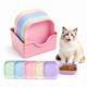 Zoenif Cat Bowls 10 Pack Shallow Whisker Friendly Cat Dishes Wide Kitten Food And Water Bowl For Wet Food Dry Kibble Indoor Outdoor Cats MultiCat Feeding Plate