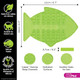 Lickimat Casper FishShaped Cat Slow Feeders Lick Mat Boredom Anxiety Reducer Perfect For Food Treats Yogurt Or Peanut Butter Fun Alternative To A Slow Feed Cat Bowl Or Dish Green