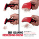 Tuff Pupper Self Cleaning Slicker Brush For Dogs and Cats One Button Auto Clean Ultimate Pet Brush For Removing Loose Fur Reduces Shedding By Up To 95% Deshedding Tool For Poodles and Curly Hair