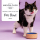 Mason Cash Cane and Blue Lettered Stoneware Cat Bowl 13 Cm