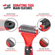 Tuff Pupper Dual Sided Dematting Pet Comb Convenient 12+23 Teeth Easily Removes Loose Fur Undercoat Matting And Tangled Hair Safe Comfortable Grooming Tool For Poodles And Curly Hair Dogs Pets