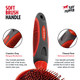 Tuff Pupper Round Bristle Soft Brush For Dogs And Cats Gentle Grooming For Short Or Long Hair Soft Pin Tool For Sensitive Skin Detangle and Remove Loose Fur For Dematting and Detangling Undercoat