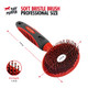 Tuff Pupper Round Bristle Soft Brush For Dogs And Cats Gentle Grooming For Short Or Long Hair Soft Pin Tool For Sensitive Skin Detangle and Remove Loose Fur For Dematting and Detangling Undercoat