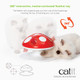 Catit Senses 20 Mushroom 360 Degree Interactive Feather Toy For Cats With Two Play Modes